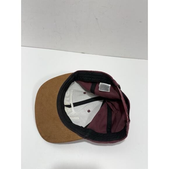 Lot of 2 Vans Hat Cap Snapback - Maroon Suede Bill Visor + Green Of Wall No 66 - Picture 12 of 14